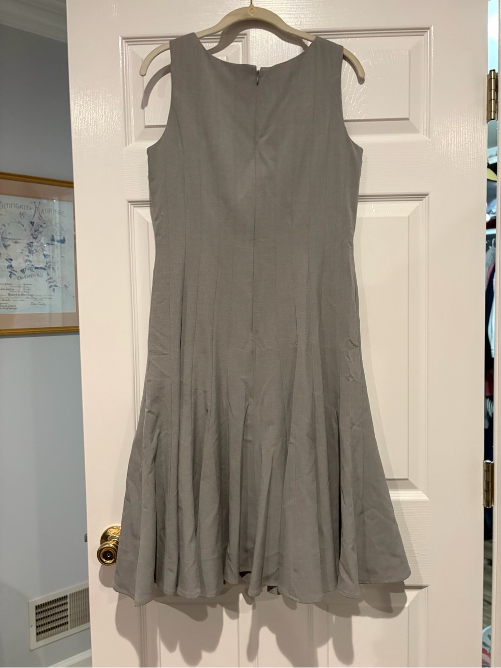 Calvin Klein Light Gray Sleeveless Fit-and-Flare Dress